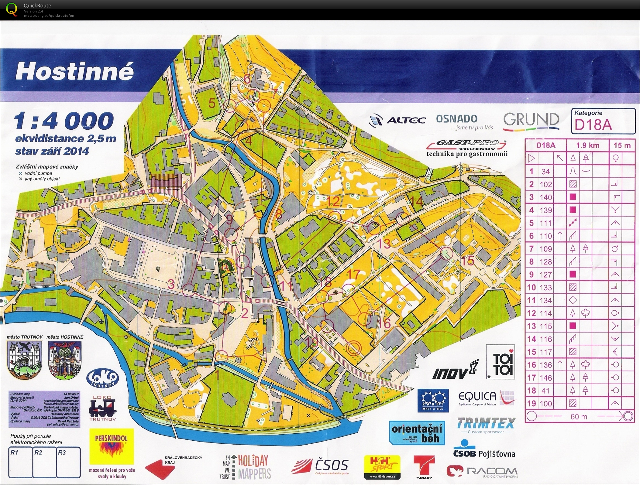 9. ŽA - sprint Hostinné (13/09/2014)