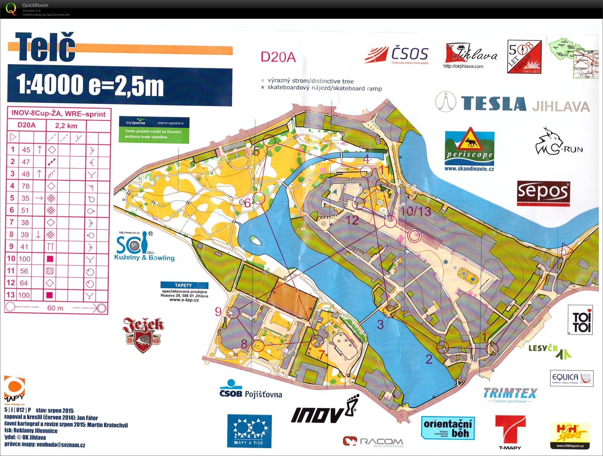 ŽA sprint - Telč (2015-09-12)