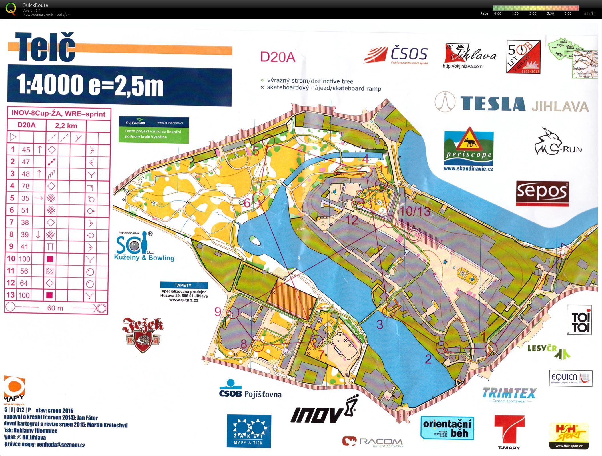ŽA sprint - Telč (2015-09-12)